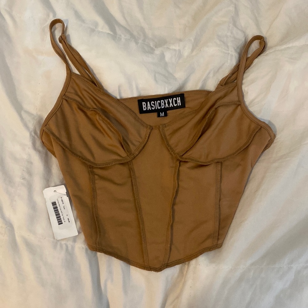 Corset crop top in size medium, never worn with tags